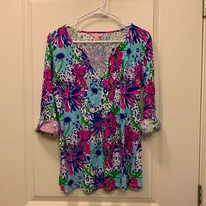 Lilly Pulitzer 3/4 sleeve shirt, M